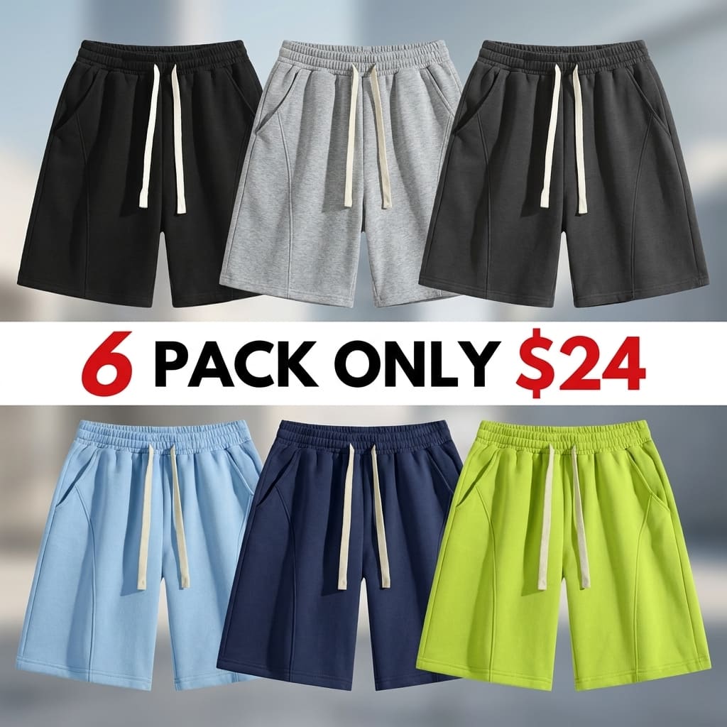 Men's Solid Pocket Waist Shorts, Lightweight Breathable Shorts