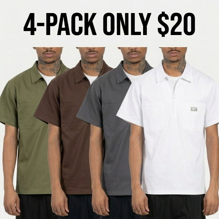 Pro Club Men’s Heavyweight Half-Zip Work Shirt