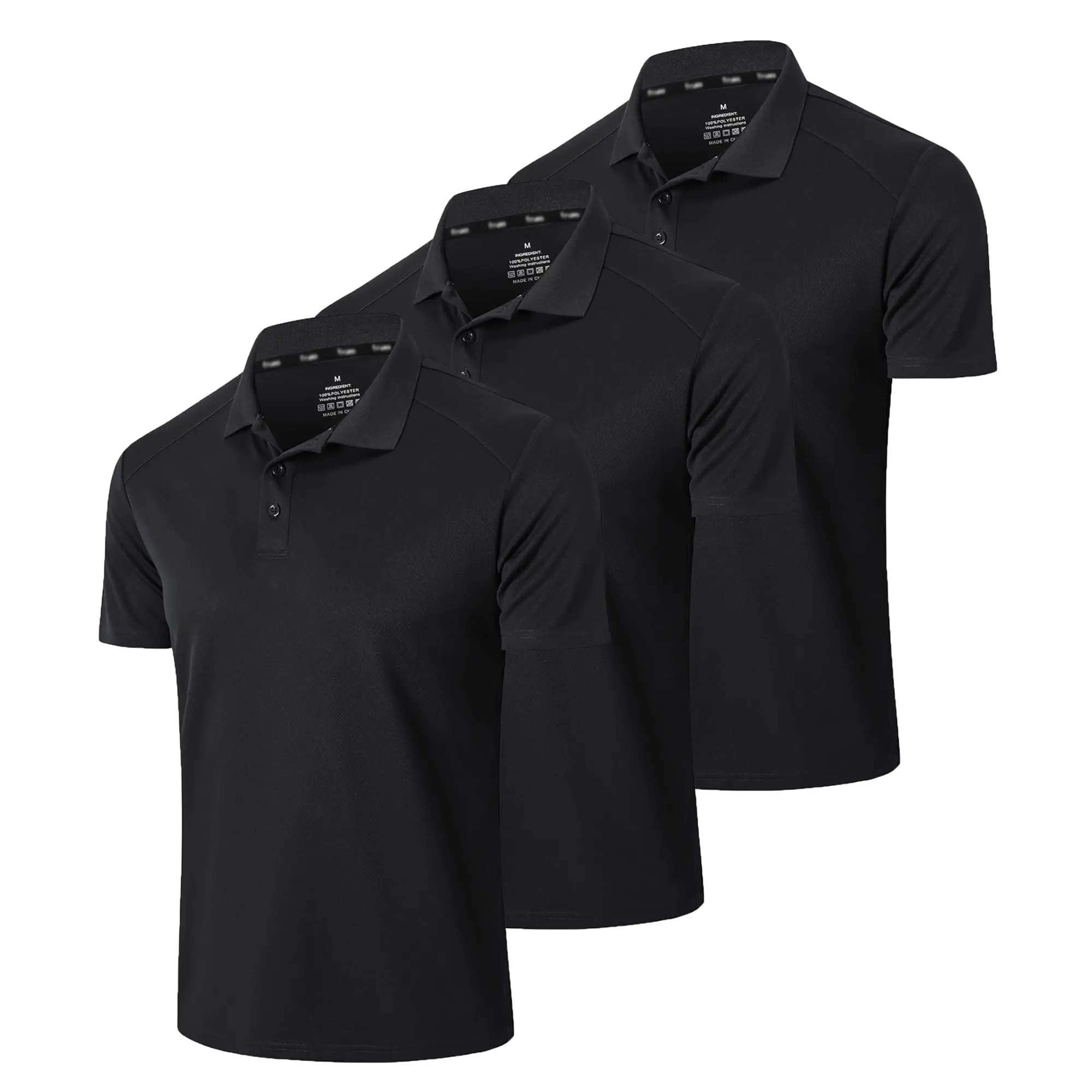 [We recommend sizing up] Men's Solid-Color Sports Polo Shirt
