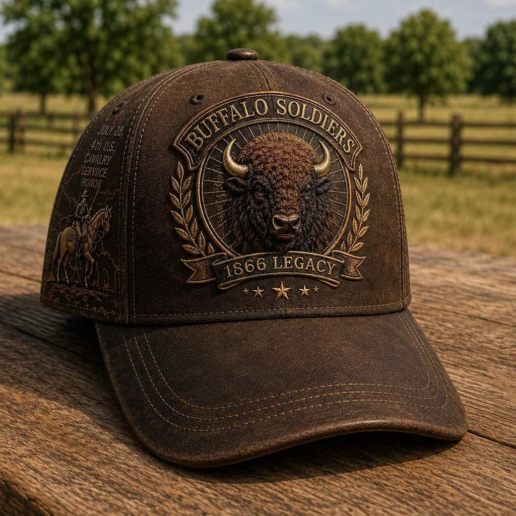 Buffalo Soldiers 1866 Heritage Art Print Vintage Baseball Cap
