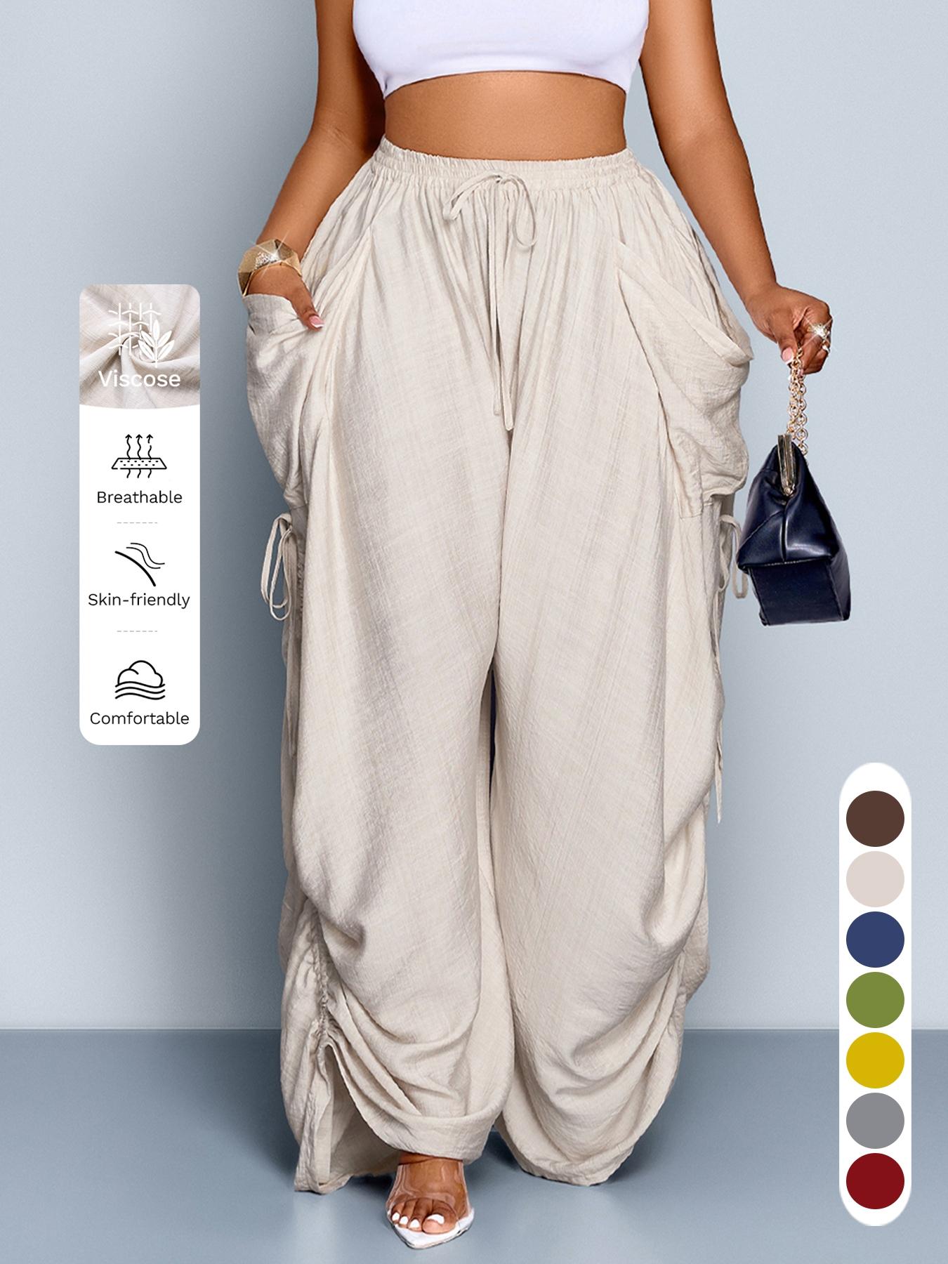 Mother's Day Sale💕Women's Casual Loose-Fit Wide Leg Drawstring Pants