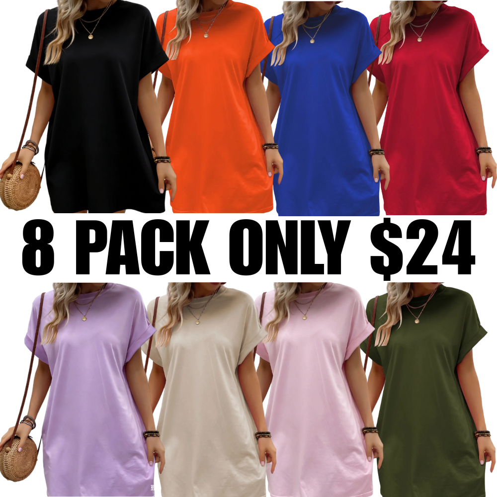 Women's T-shirt Skirt With Casual Side Slit