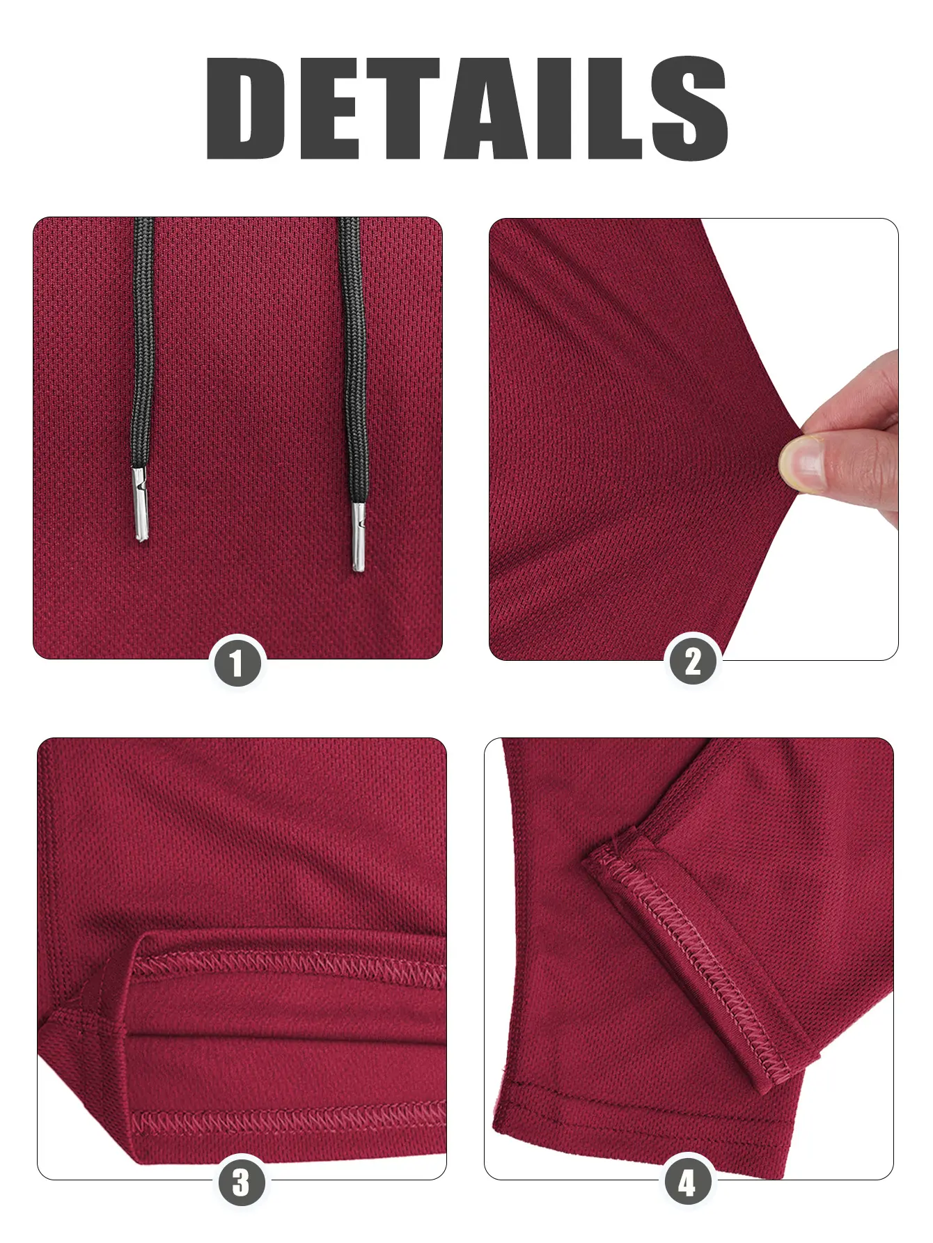 5 Pieces Men's Hooded Sweatshirt Long Sleeve