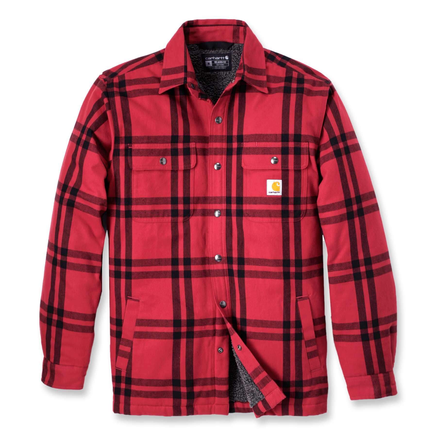 CHT Roane Relaxed Fit Flannel Sherpa-Lined Hooded Shirt Jacket 106354
