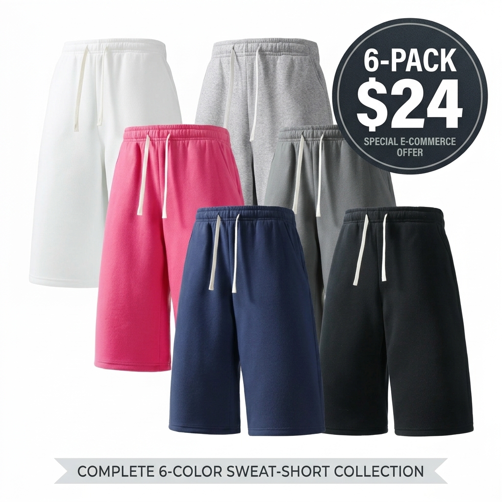 Men’s 7” Casual Sweat Shorts Set  | Loose Fit Drawstring Active Shorts