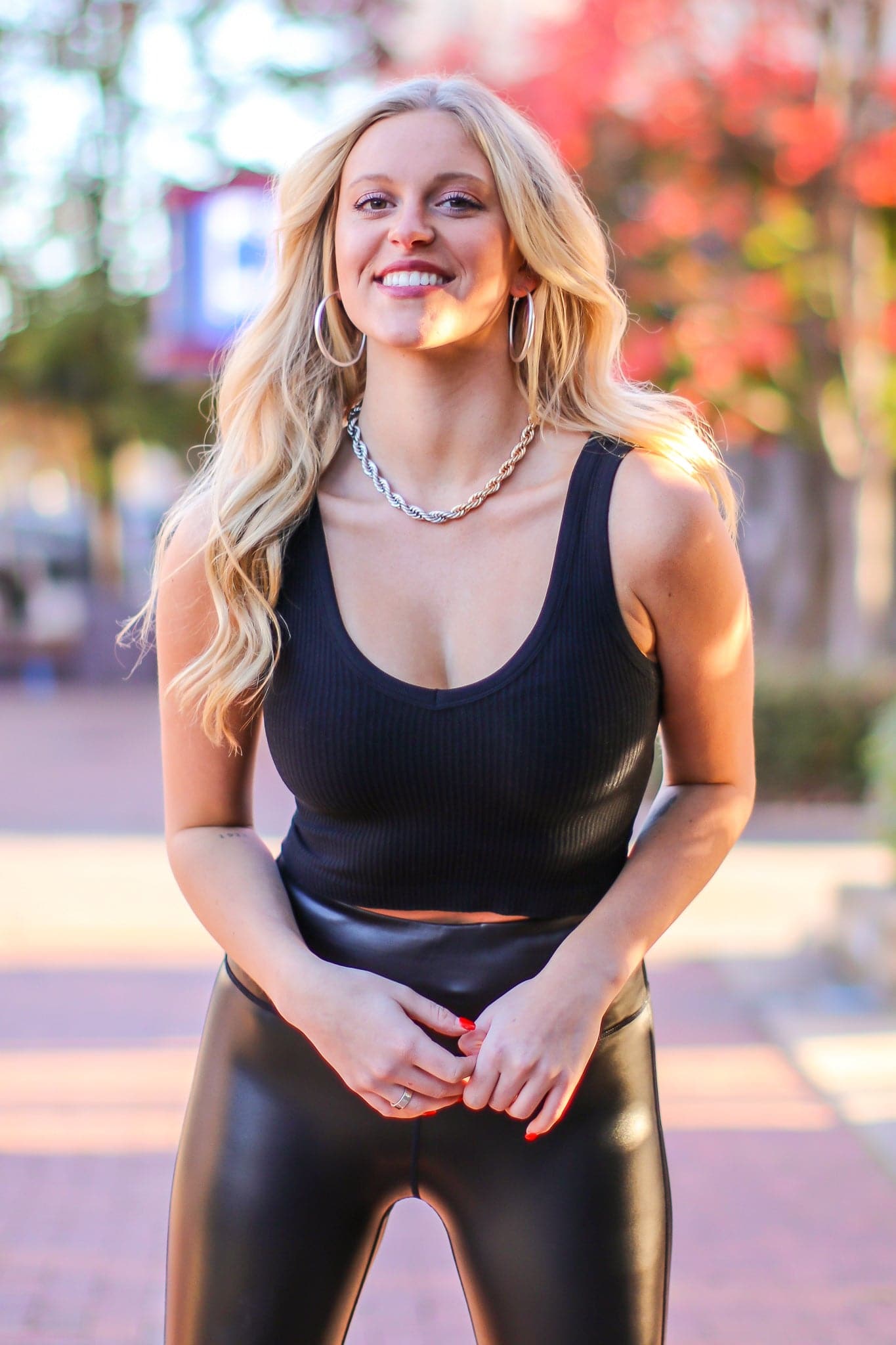 Ribbed Seamless Cropped Tank Bra Top