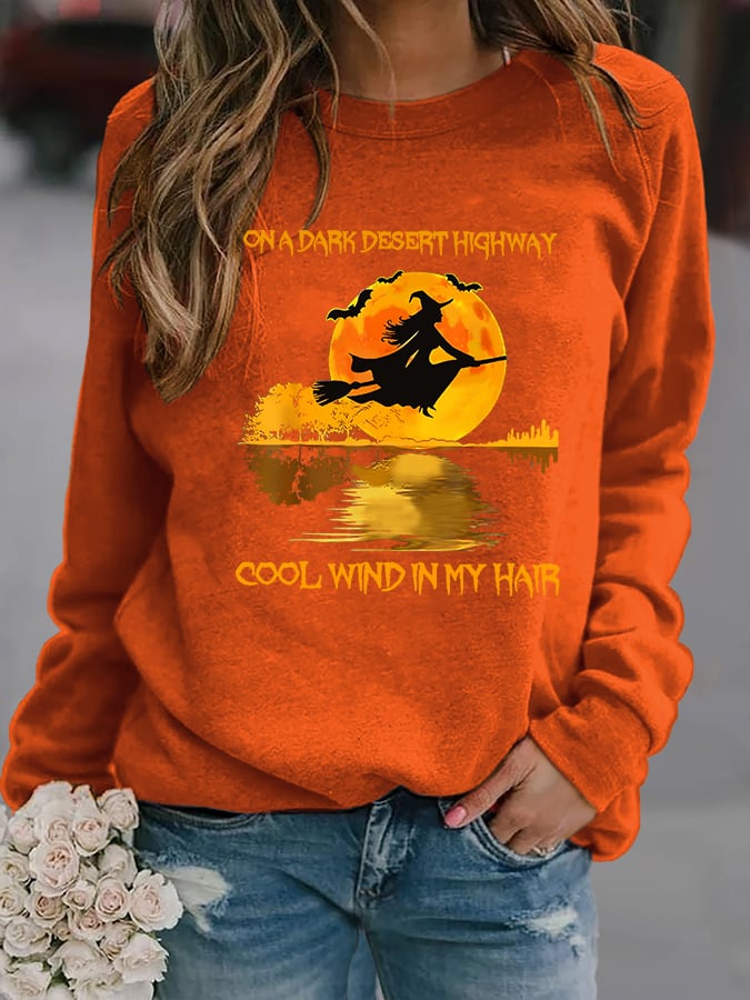 Vintage Print Long Sleeve Sweatshirt