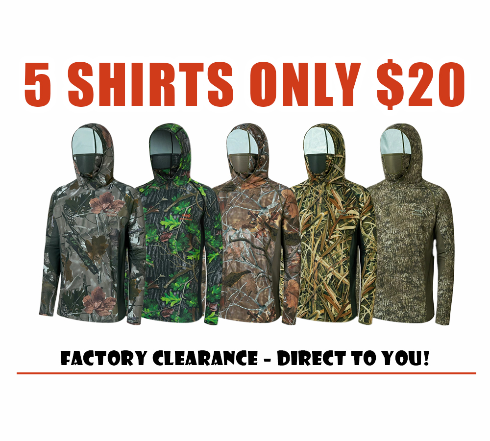 Men’s UPF 50+ Camo Long Sleeve Outdoor Hoodie – Hunting & Fishing Performance Shirt