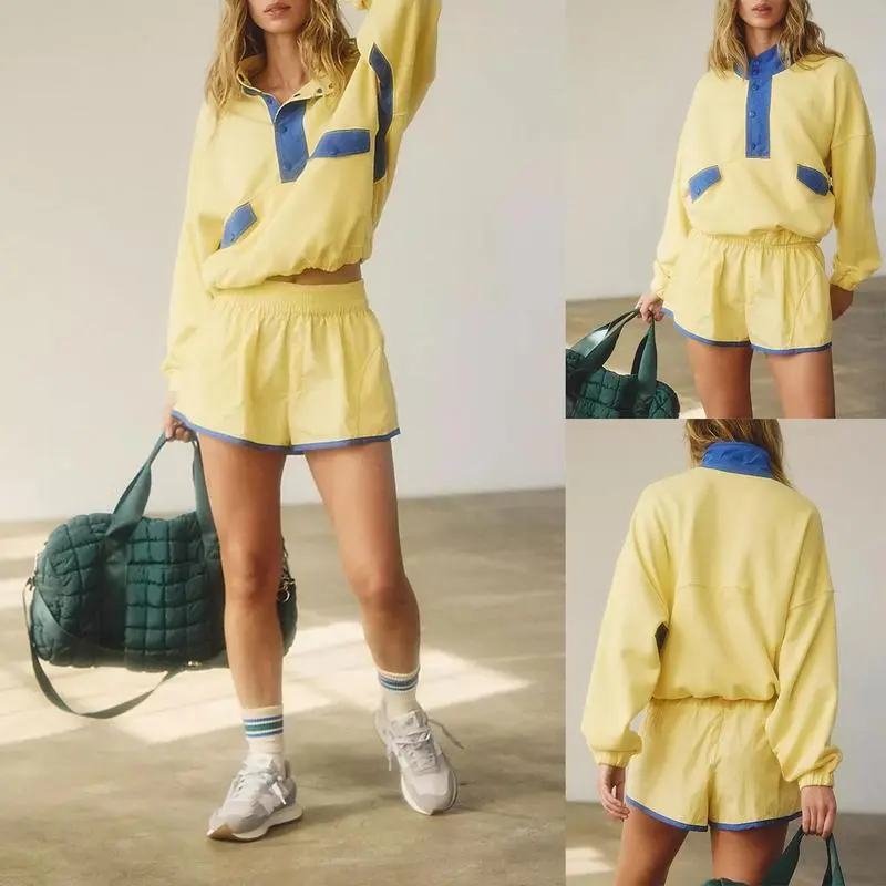 Women's Two Piece Short Sets Summer Lounge Sweatsuits(Just $3 a set!)
