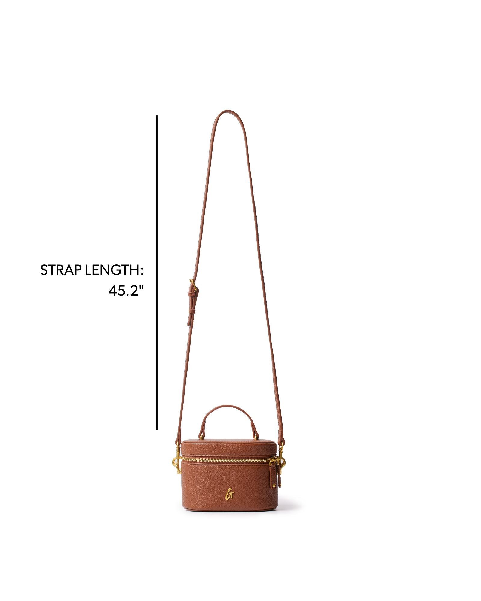 MINI PEBBLE VANITY BAG - BROWN