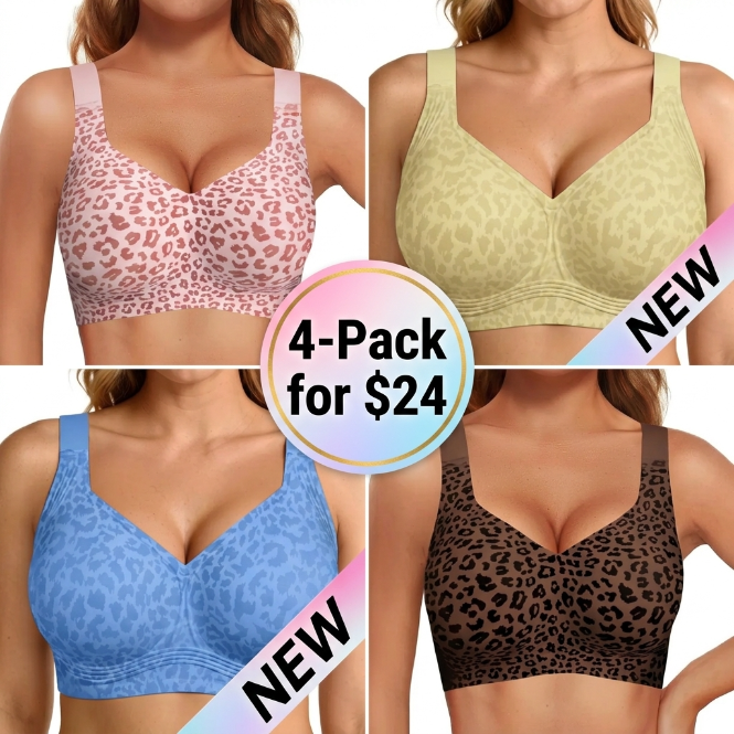 Women Jelly Bras Wirefree Full Coverage No Underwire Everyday Bras Comfortable Wireless Padded Tshirt Bra