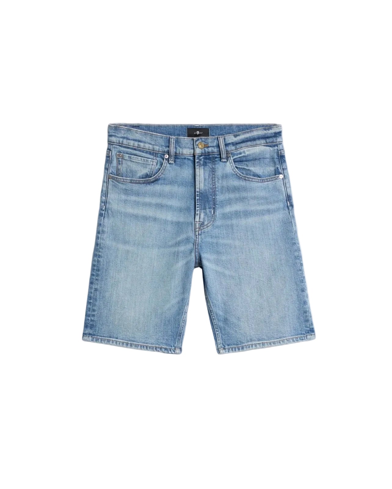 7 For All Mankind Over Camp Blue Denim Wide Leg Shorts Clearance Sale