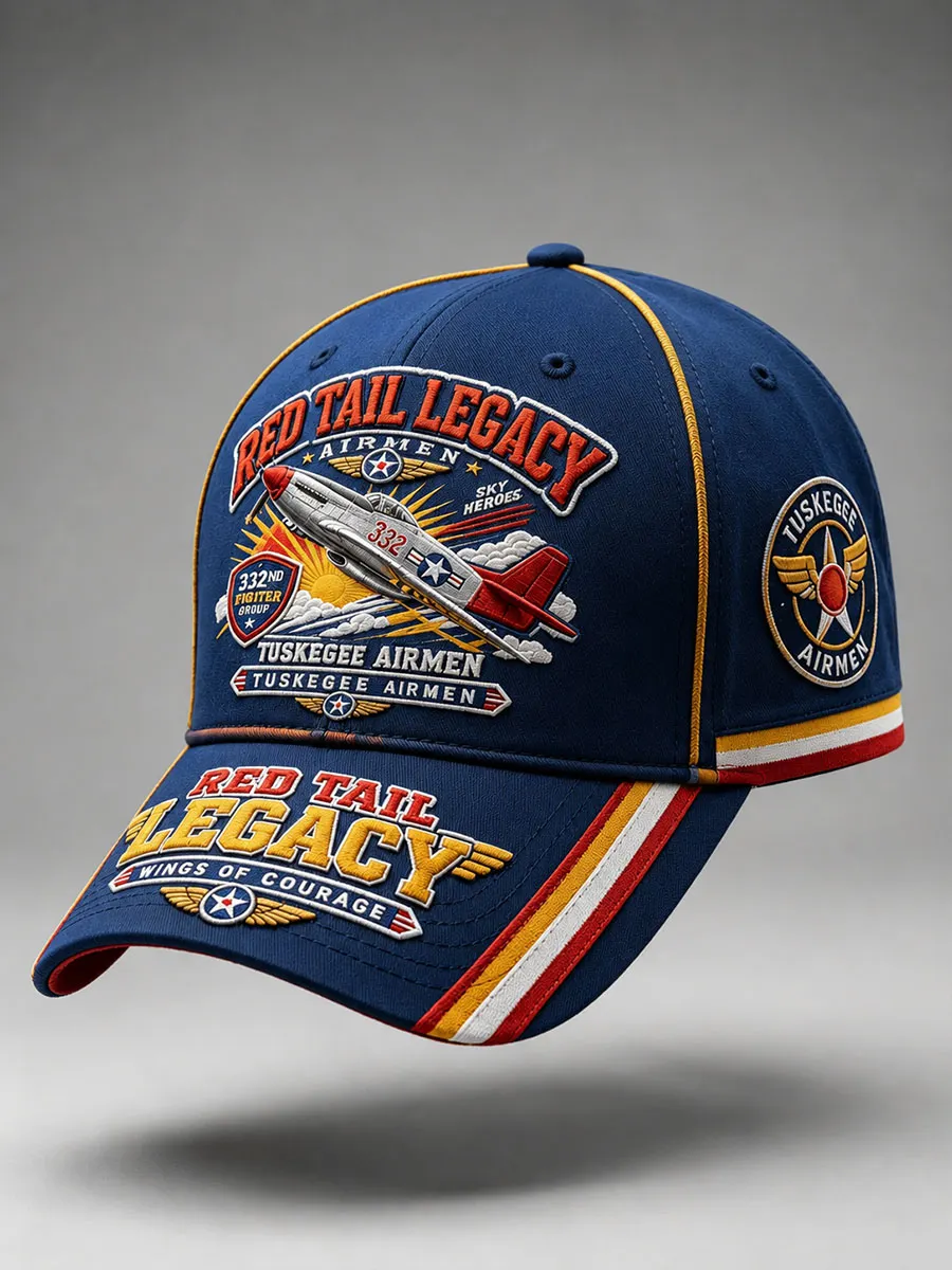 Red Tail Legacy Tuskegee Airmen Commemorative Baseball Cap