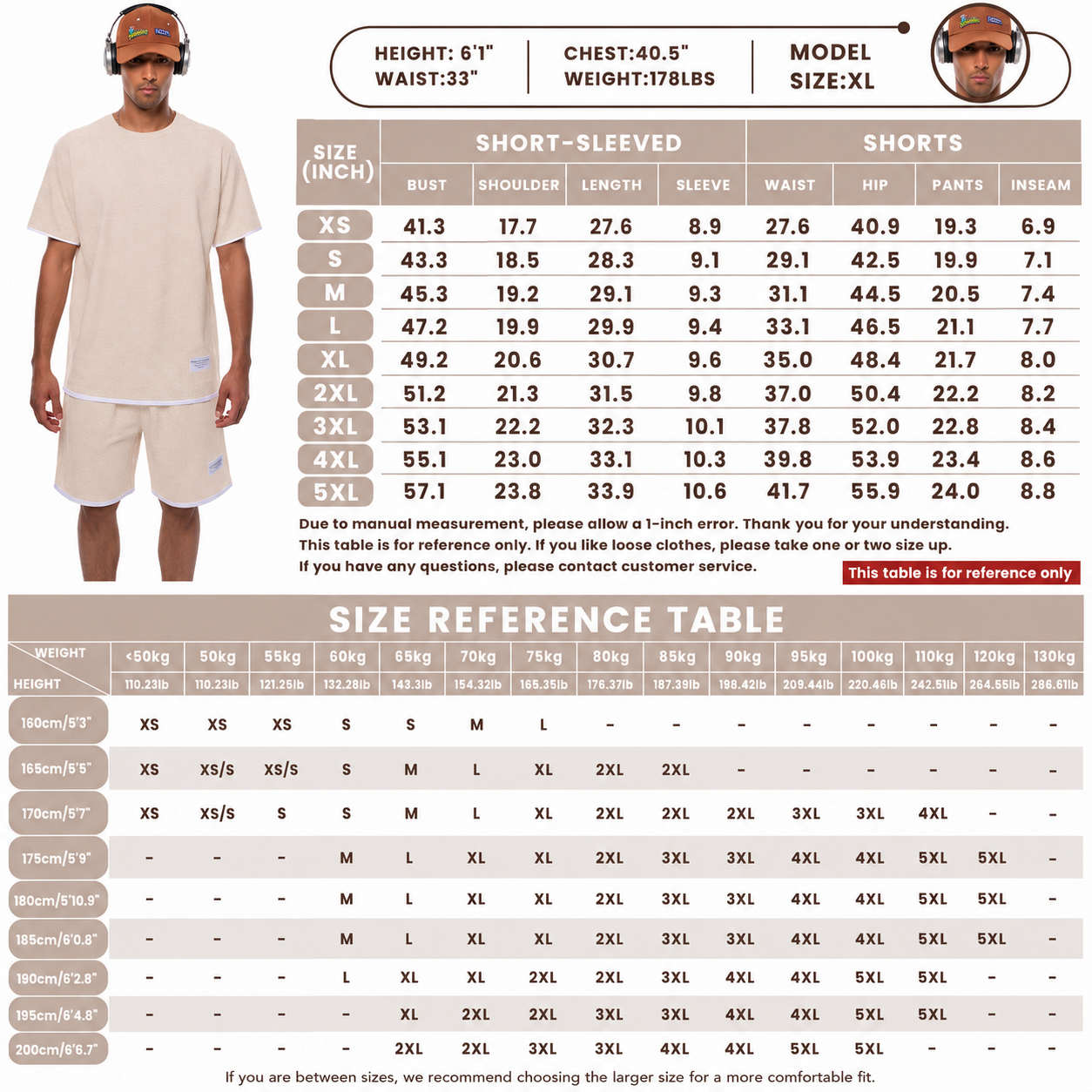 Men's Printed Polo Shirt and Drawstring Shorts Set