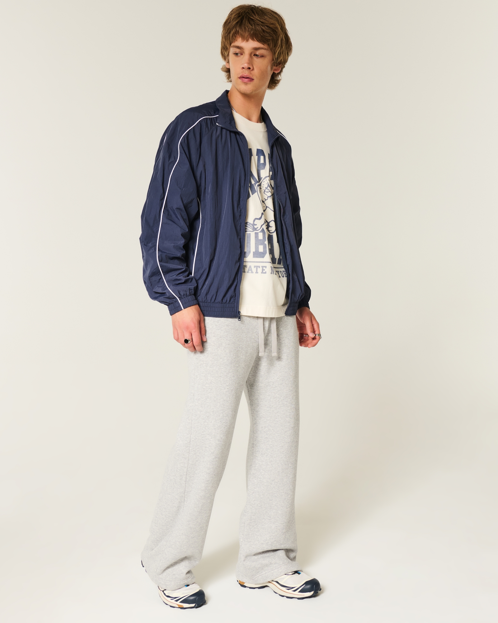 Zip-Up Windbreaker Jacket