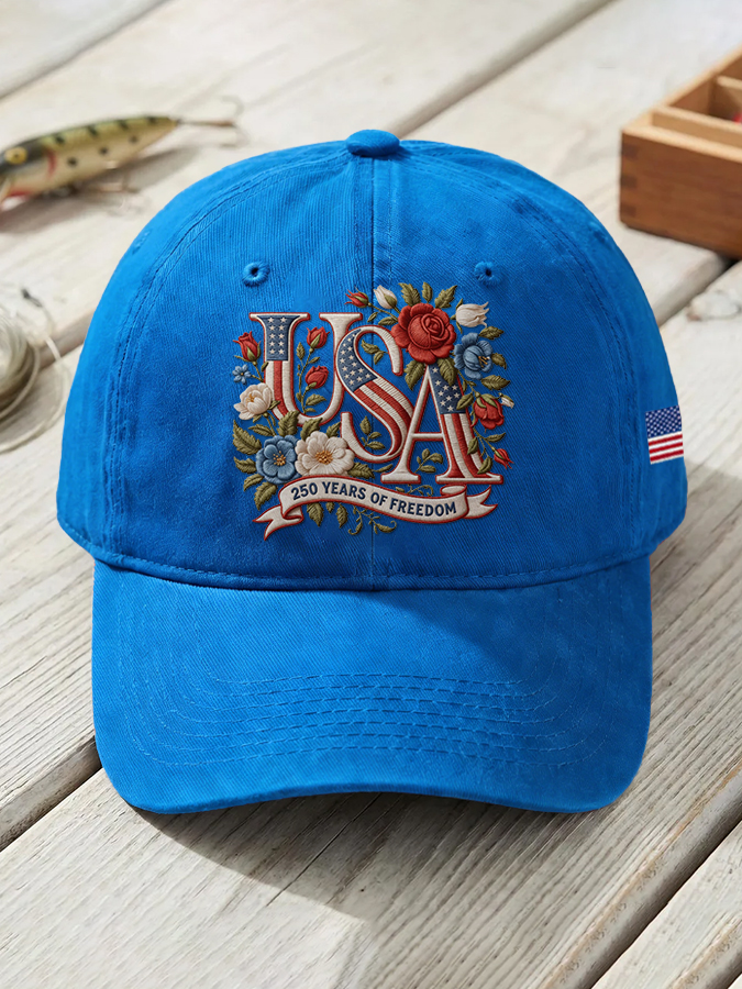 Unisex 250th anniversary Printed Washed Hat