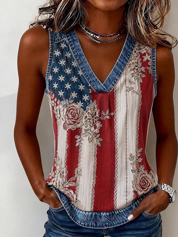 Women's 250th Anniversary Printed Casual Vest