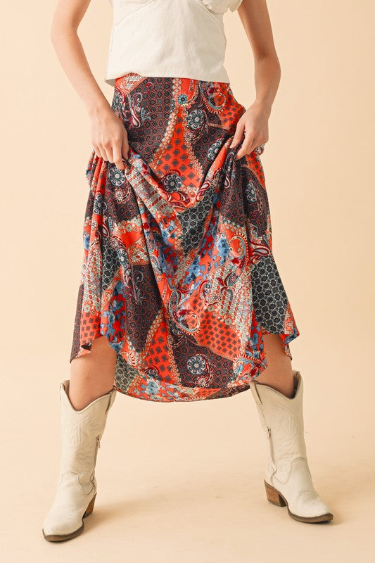 Printed Maxi Skirt