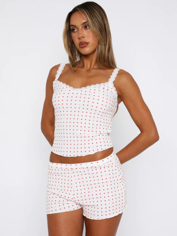 Spaghetti Strap Lace Sweet Dreams Floral Sleep Set