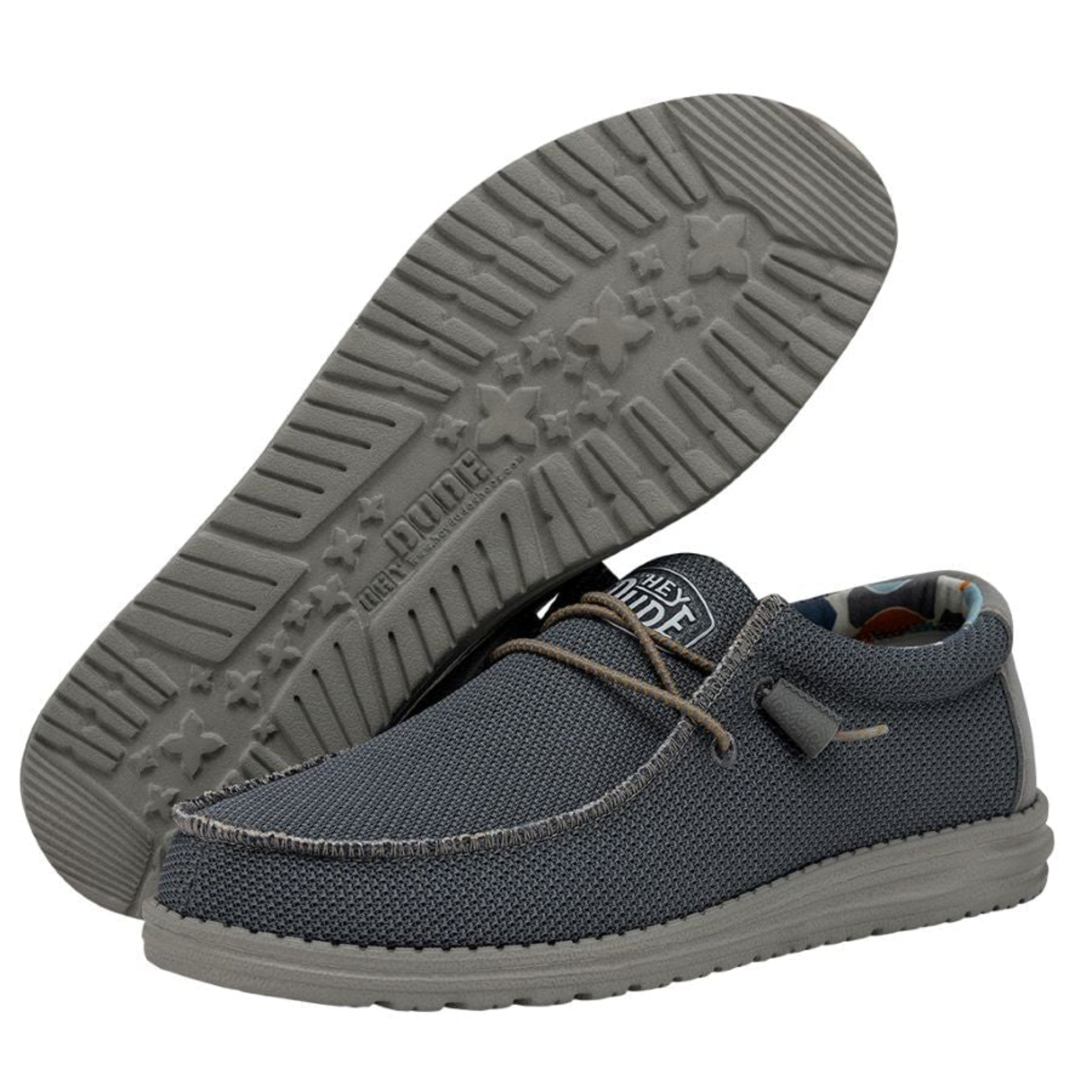 DUDE MEN'S WALLY SOX TRIPLE NEEDLE BLUE - 400203US