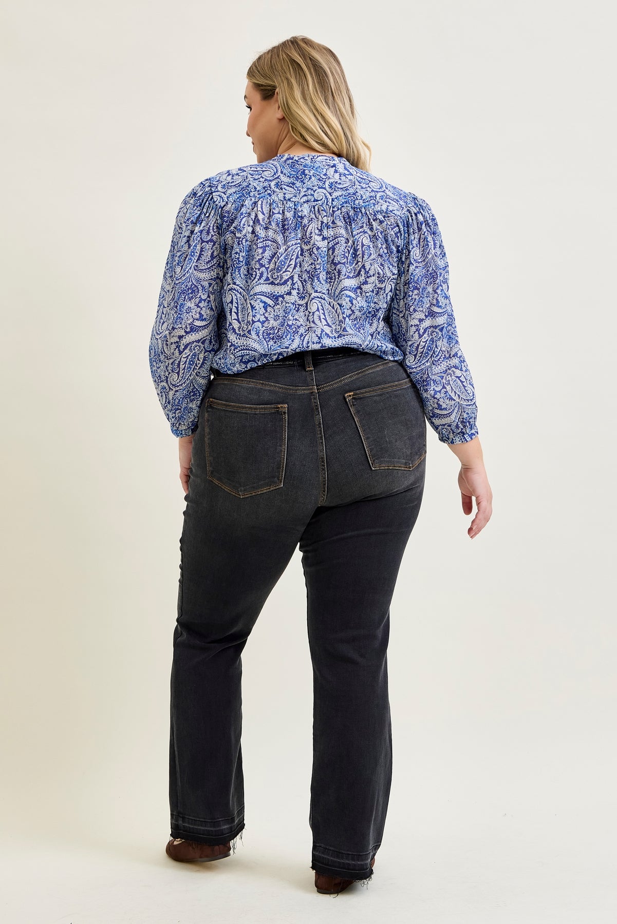 Daisy Released Hem Slim Bootcut Jeans - PLUS