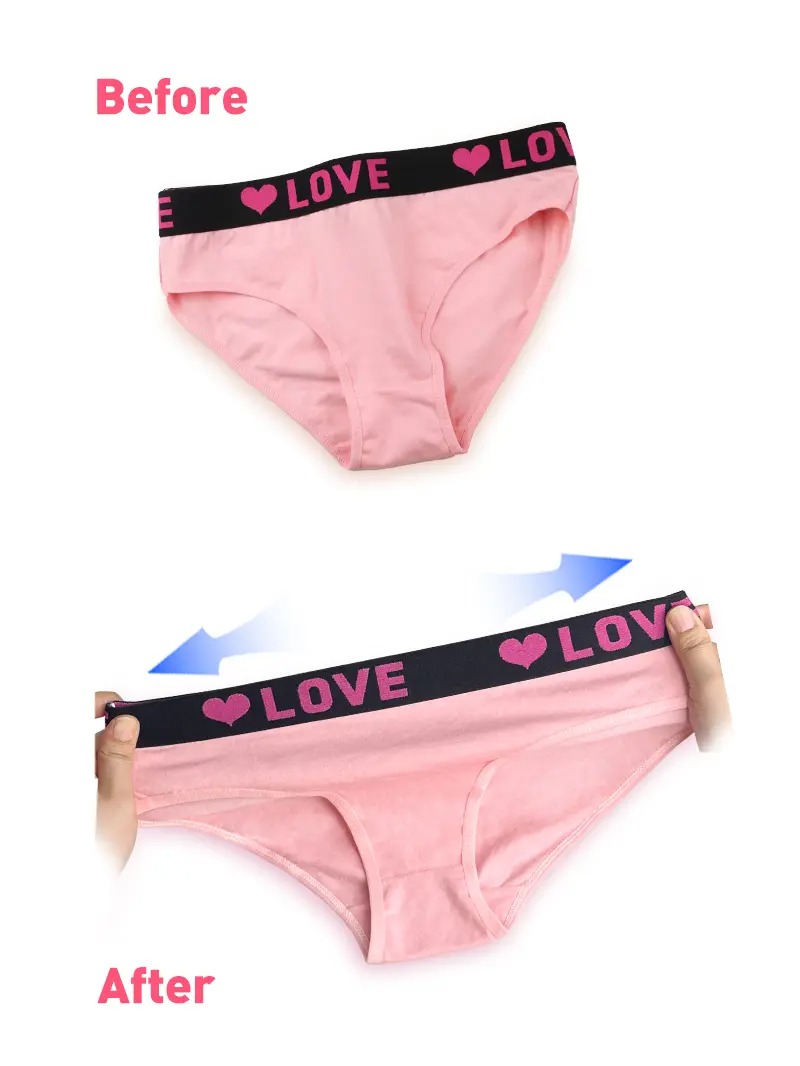24 Pack High Rise Comfortable Casual Panties Set - Women's Plain Letter Tape Panties for Everyday Wear