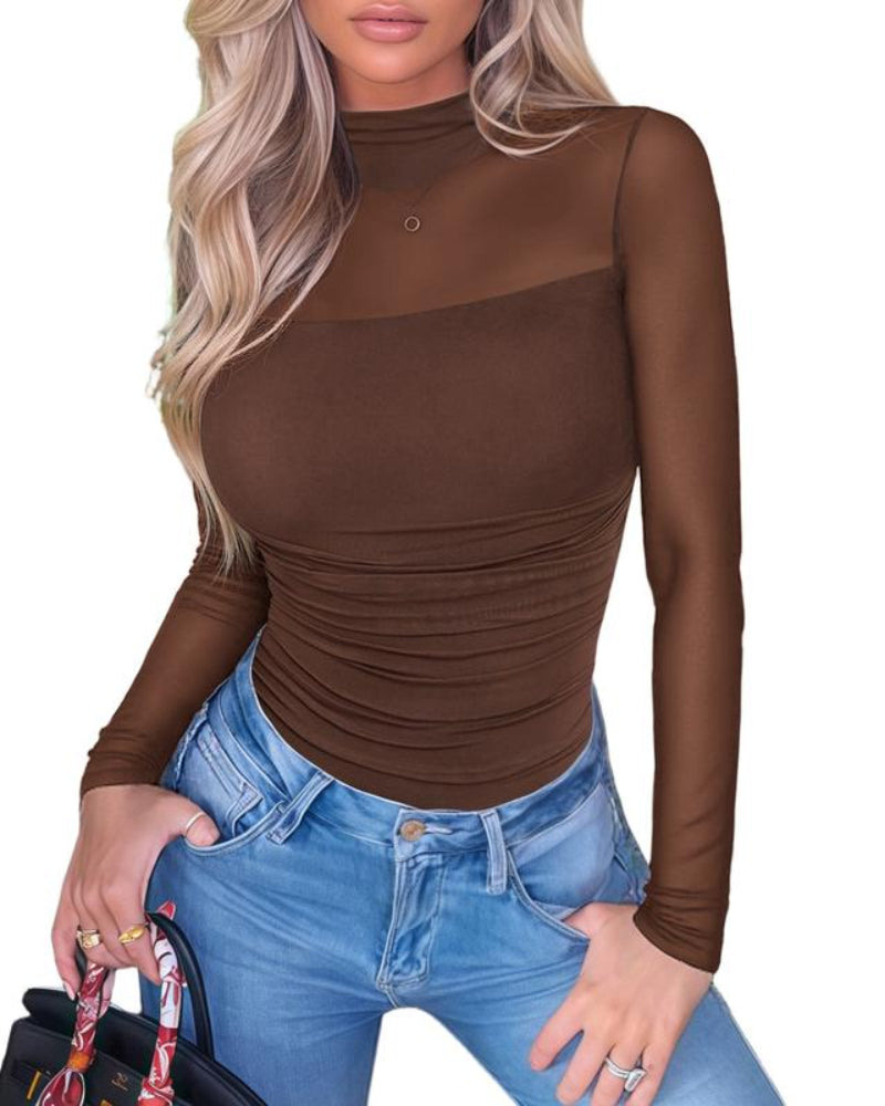 Women's Mesh Bodysuit - Seamless Shaper Top