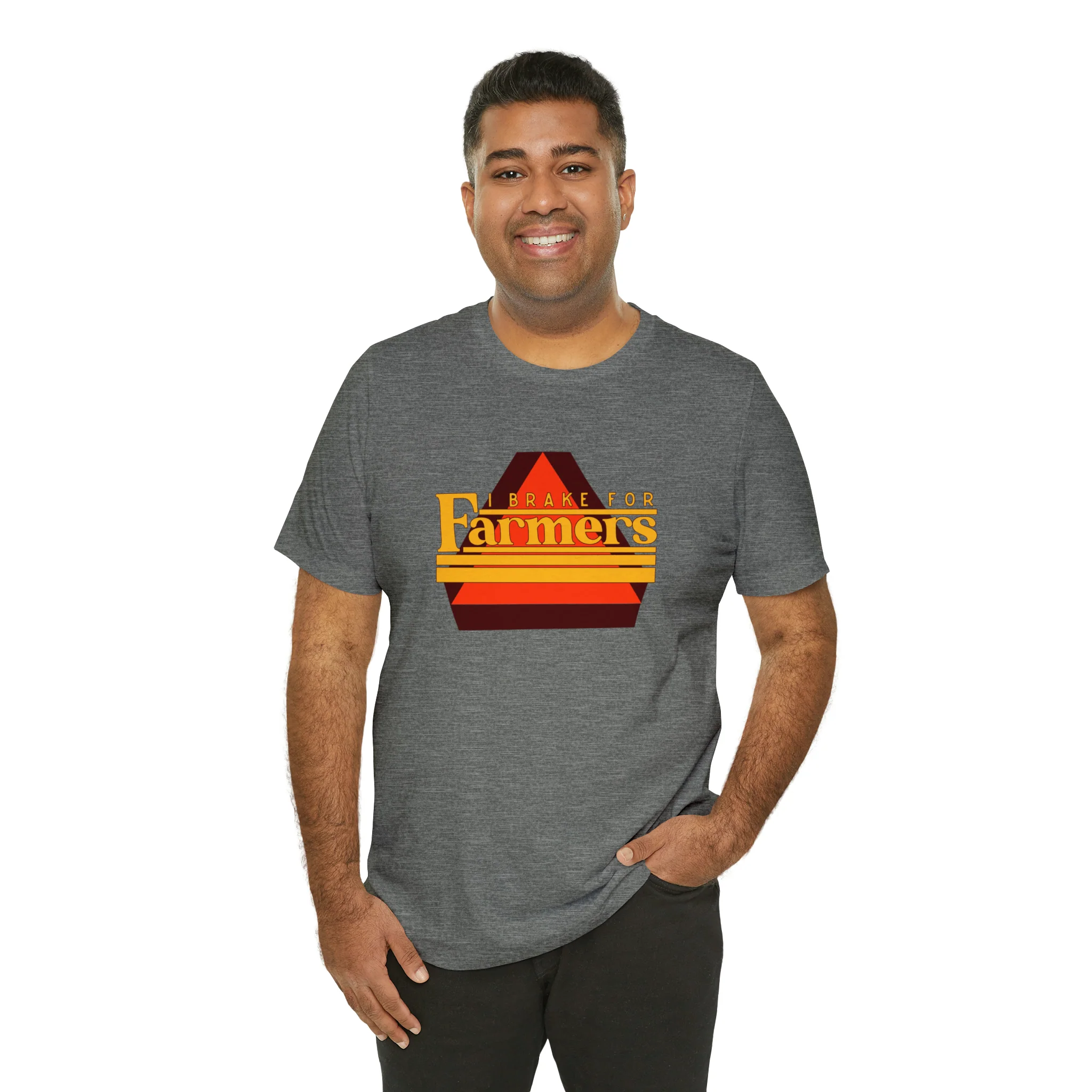 I Brake For Farmers Unisex Jersey Short Sleeve Tee