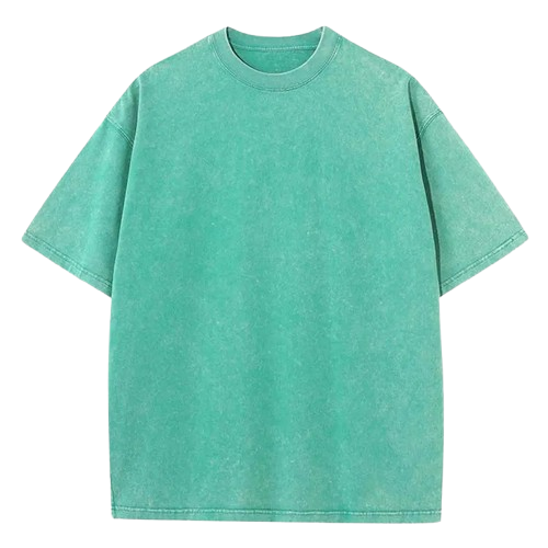 Retro Heavyweight Pure Cotton T-Shirt — Acid-Washed, Distressed, Loose-Fit Casual Top