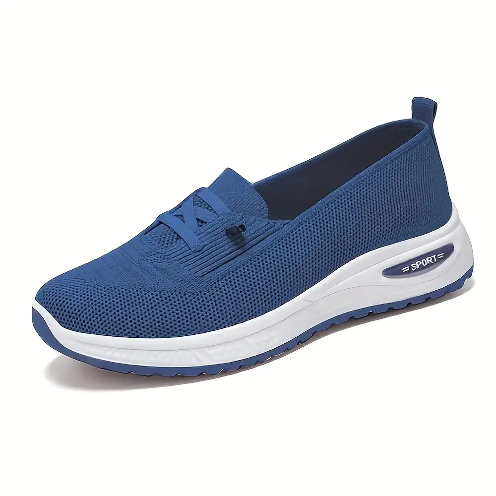 Women's Slip-On Knit Sneakers | Lightweight Breathable Comfort Casual Shoes Slip On Style Footwear