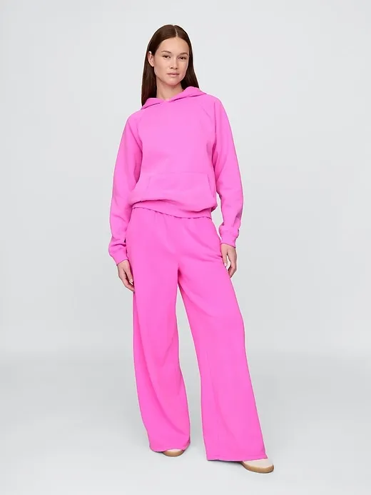 Women's Vintage Soft Lounge Hoodie & Wide-Leg Sweatpants Set