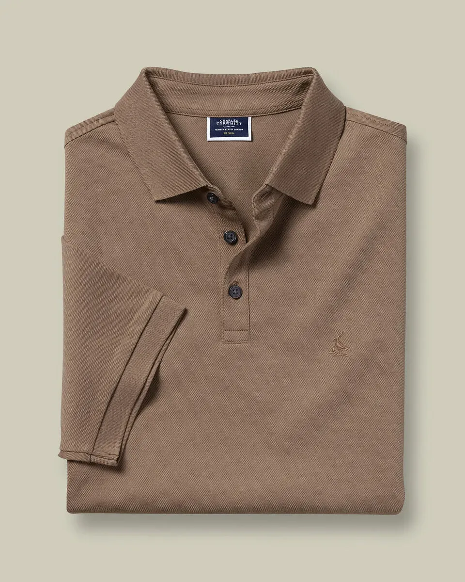 Men'S Casual Business POLO Shirt, Breathable Pique Fabric