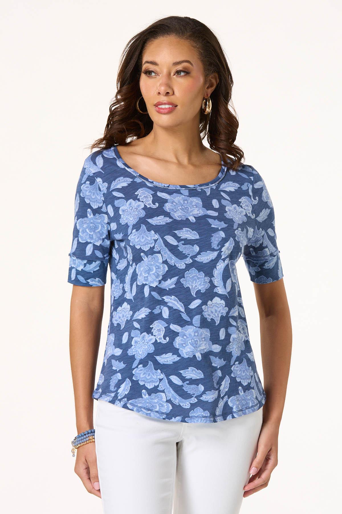 Blue Floral Top