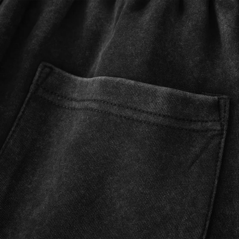 Unisex Washed Pure Cotton Solid-Color Casual Sweatpants
