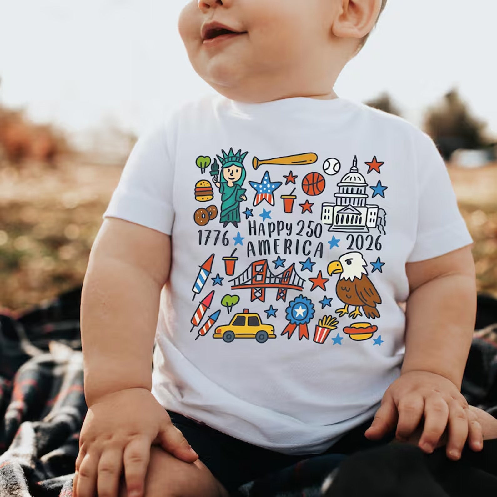 Happy 250 Years Anniversary Kids T-Shirt, 1776-2026 USA Patriotic Tee, America 250th Anniversary Shirt 685104 WFD