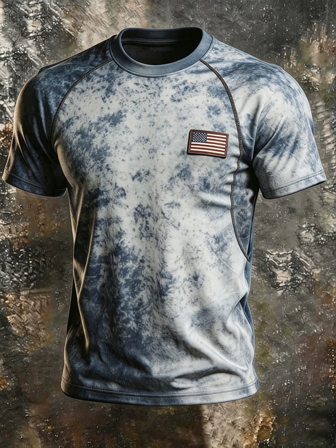 Men's Washed Denim T-Shirt