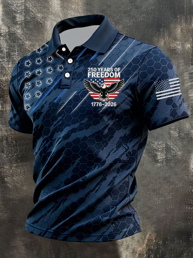 Men'S Flag Printed Casual Top