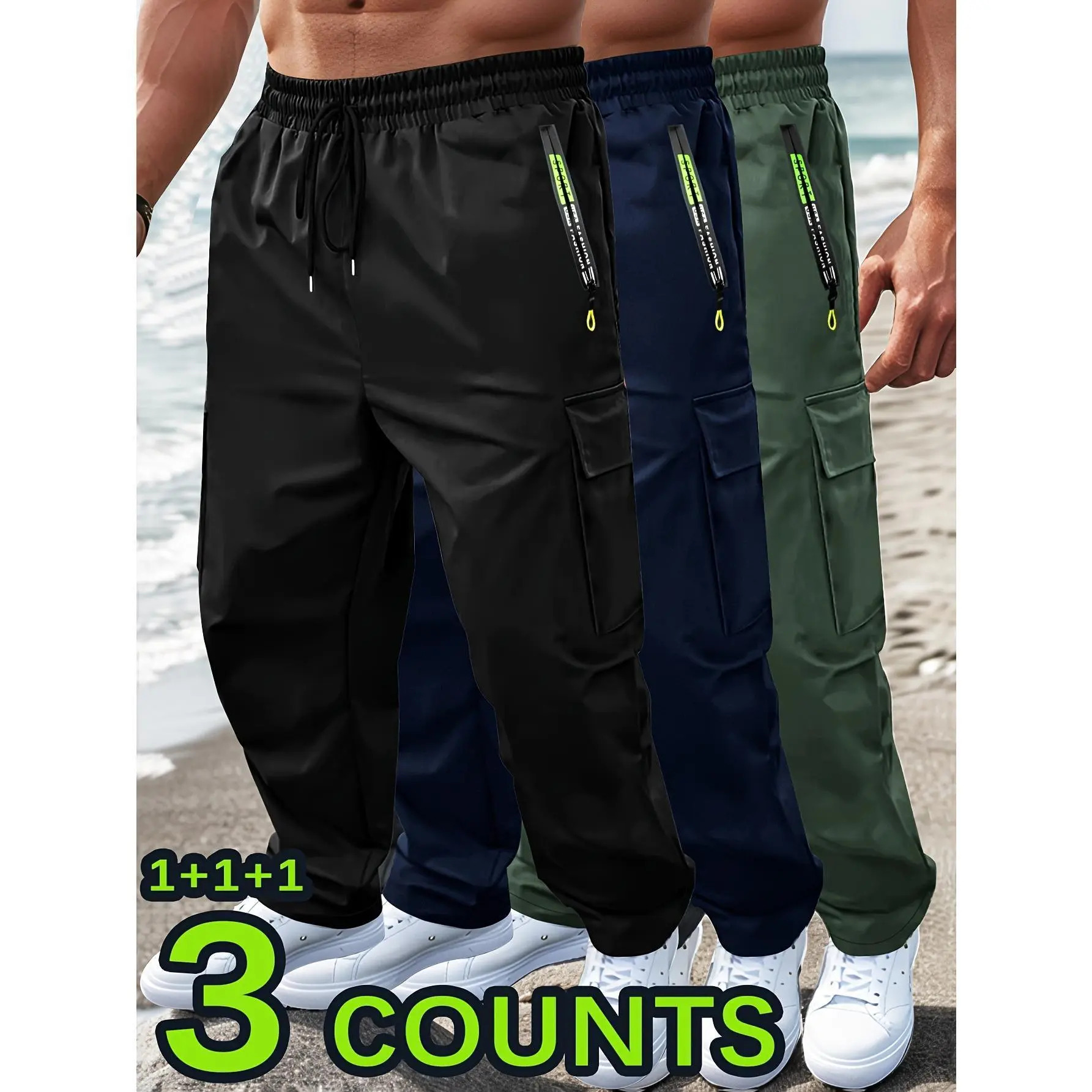 Men's Plus-Size Loose-Fit Cargo Pants