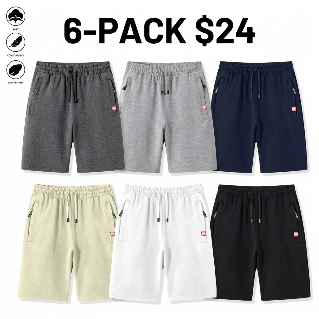 Men's Casual Breathable Summer Sports Shorts with Pullstring and Zipper for Beach Outdoor Activities Cycling Daily Wear