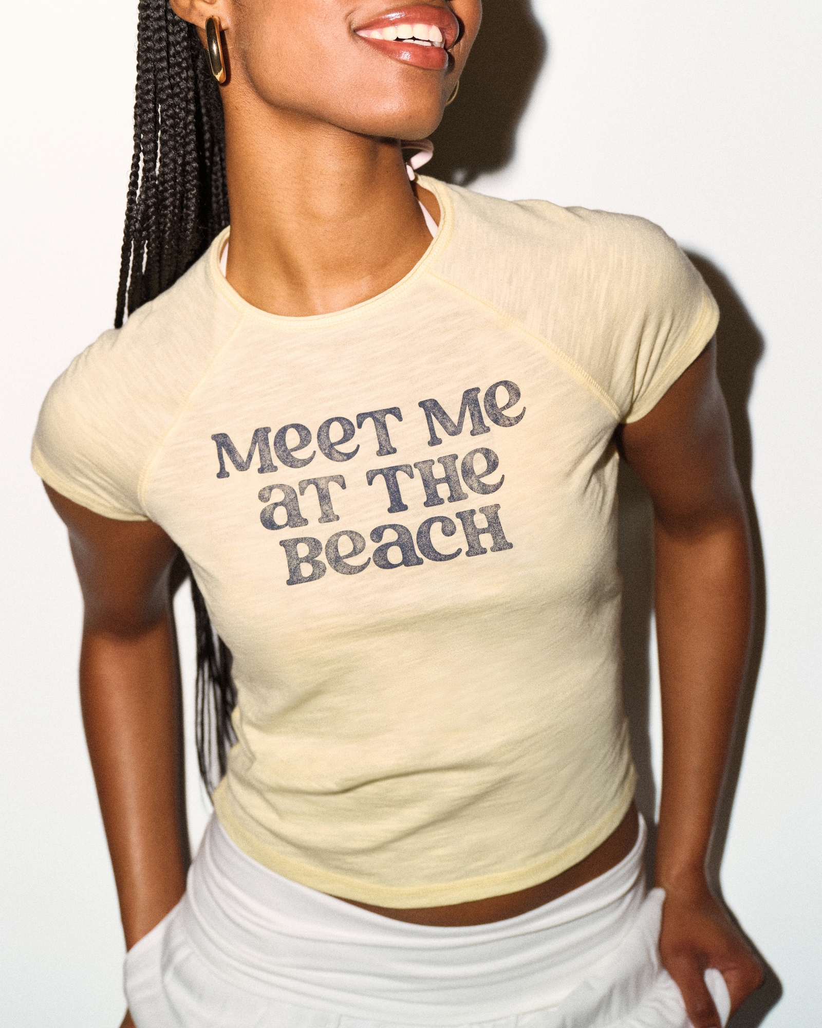 Spring Break Graphic Slub Baby Tee