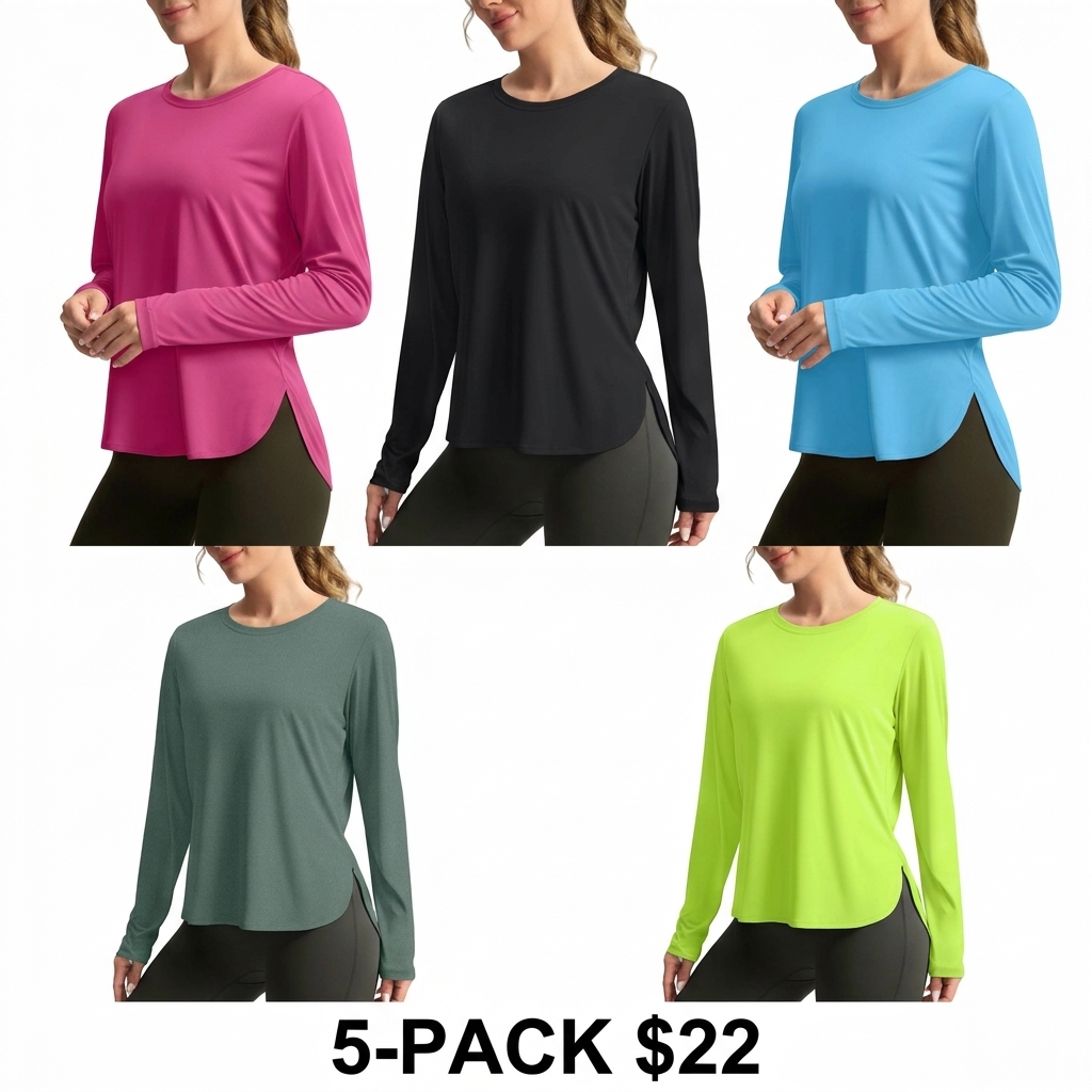 Women's UPF 50+ Long Sleeve Sun Shirt – Lightweight Quick Dry UV Protection Top