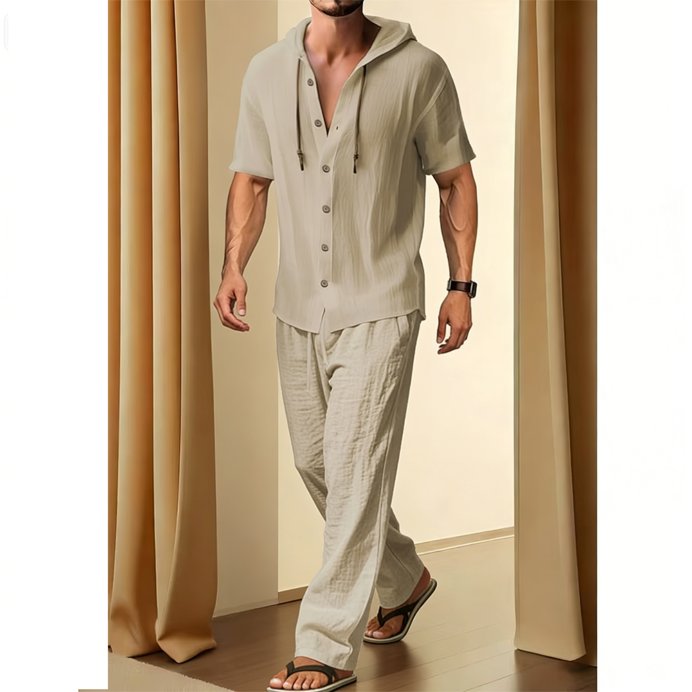 Men’s lightweight two-piece set with a hood