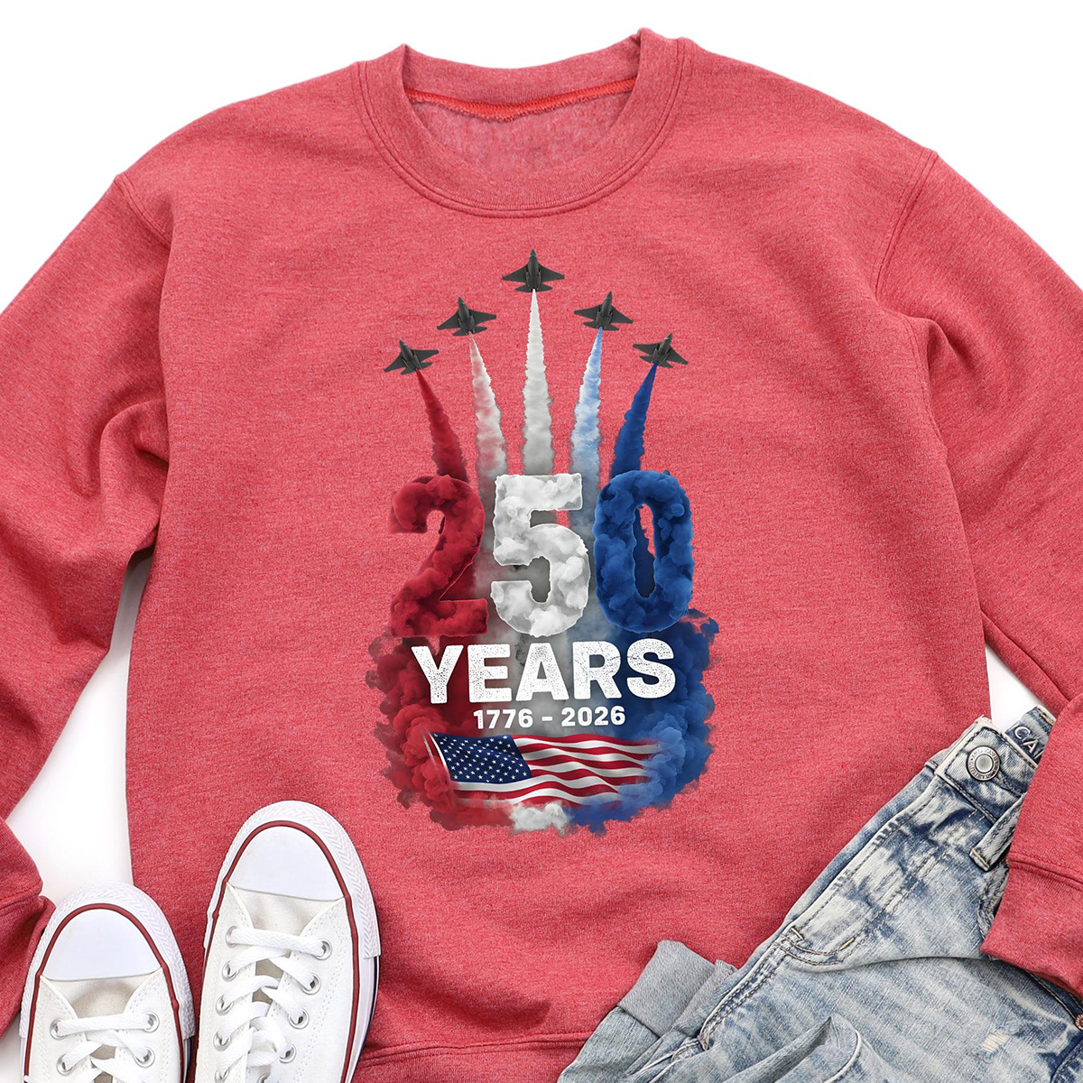 250th Anniversary Sweatshirt_ 1776 2026 Shirt_ USA