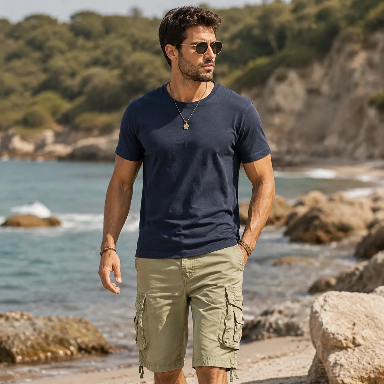 Men's Classic Utility Cargo Shorts – Relaxed Fit Multi-Pocket Summer Shorts