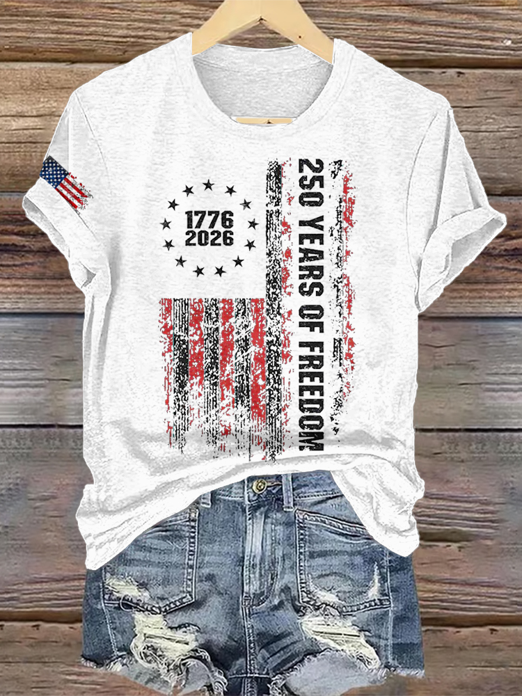 Women'S Independence Day 250Th Anniversary Founding Day Short Sleeved T-Shirt