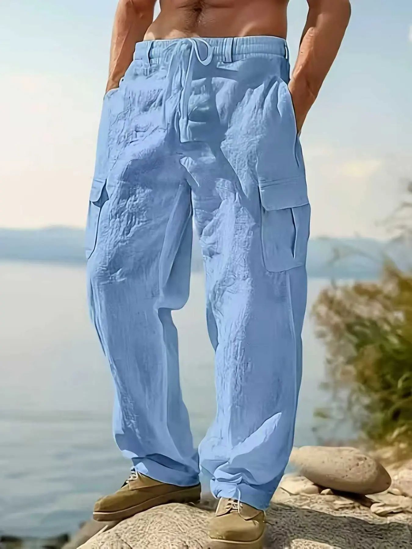 2026 Fashion Comfy Men's Linen Cargo Pants