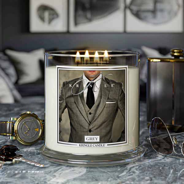 Grey XL Jar 4-Wick | Soy Candle
