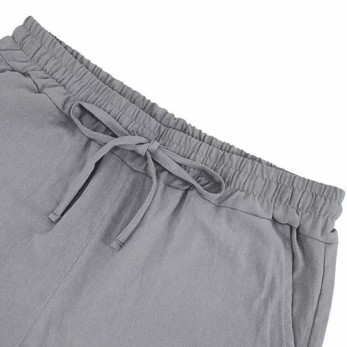 Men's Linen 2-Piece Summer Set – Hooded Henley Top & Matching Shorts, Casual Versatile Outfit