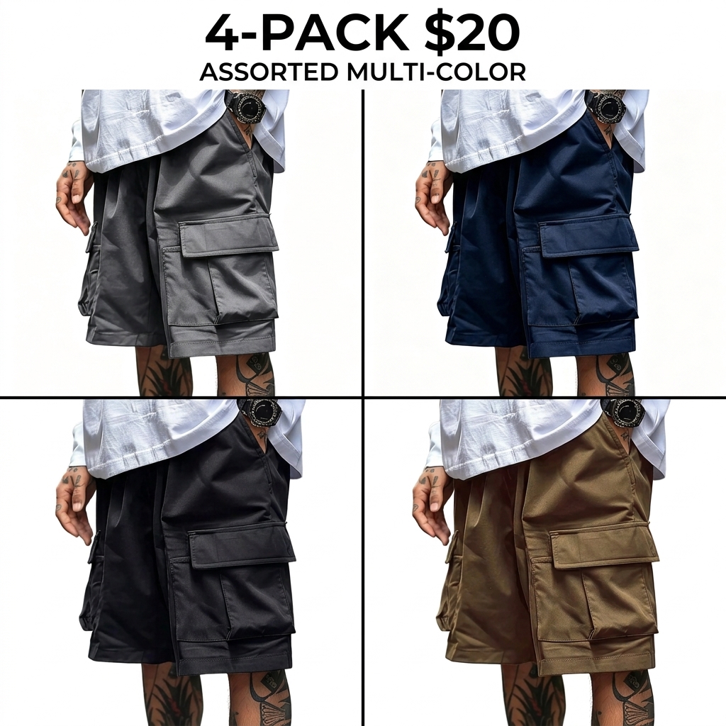 Men's Cargo Shorts - Relaxed Fit Tactical Shorts with Pockets(S-6XL)
