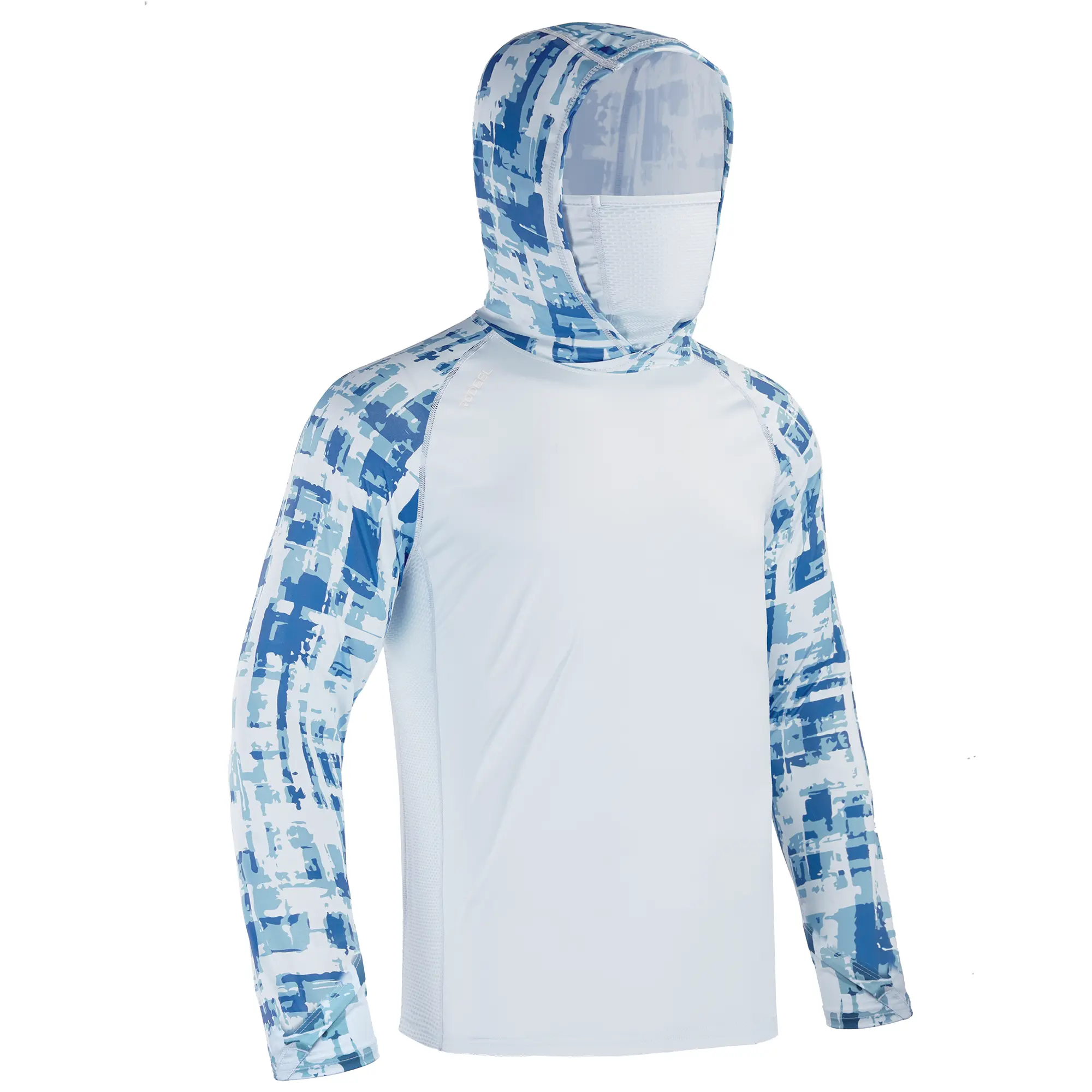 Sun Hoodie Shirts w/ Mask Neck Gaiter Men UPF 50+ UV Protection Long Sleeve